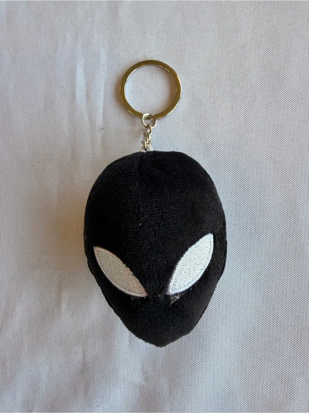 Black Alien Head Plush Keychain or Bag Charm